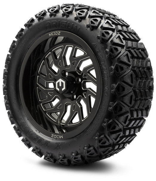 14" Carnage Glossy Black with Ball Mill Wheels & Off-Road Tires Combo MODZ