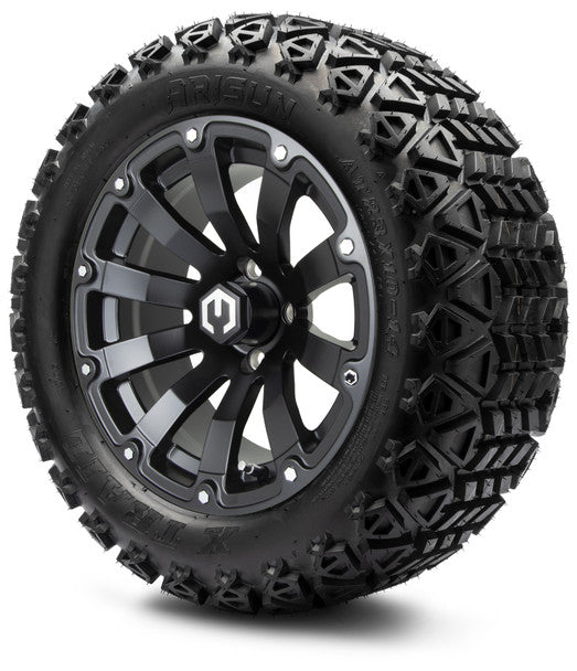 14" Bomber Matte Gunmetal Wheels & Off-Road Tires Combo MODZ