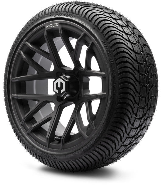 14" Matrix Matte Black Wheels & Street Tires Combo MODZ