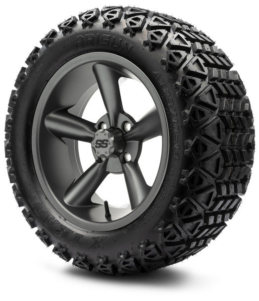 14" Godfather Gunmetal Wheels & Off-Road Tires Combo MODZ