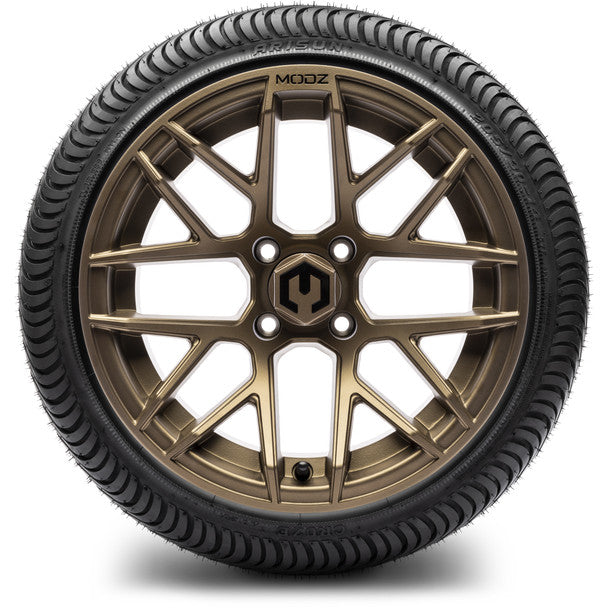 14" Matrix Matte Bronze Wheels & Street Tires Combo MODZ