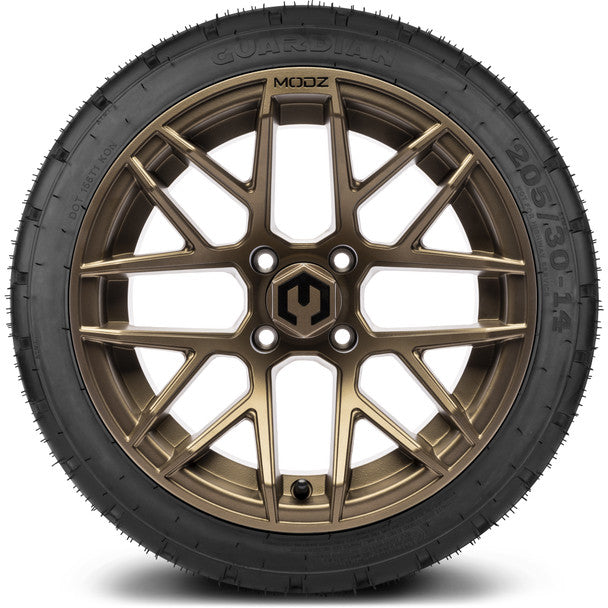 14" Matrix Matte Bronze Wheels & Street Tires Combo MODZ