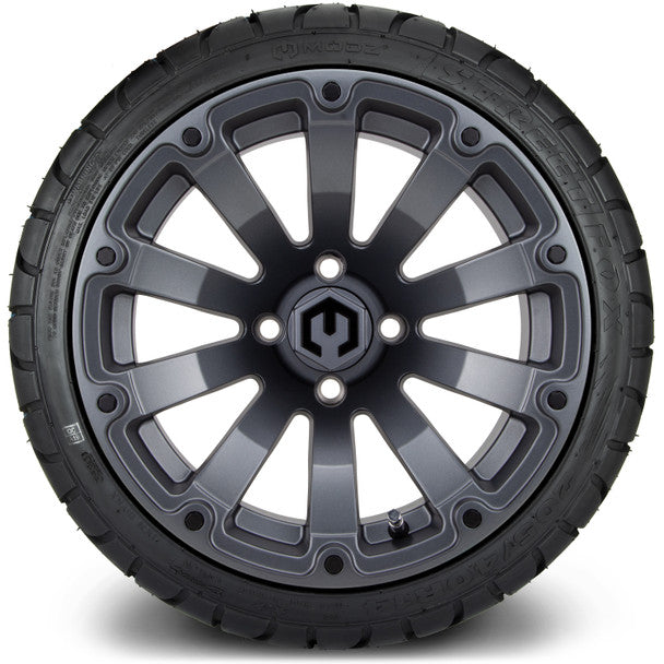 14" Bomber Matte Gunmetal Wheels & Street Tires Combo MODZ