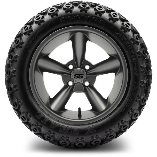 14" Godfather Gunmetal Wheels & Off-Road Tires Combo MODZ