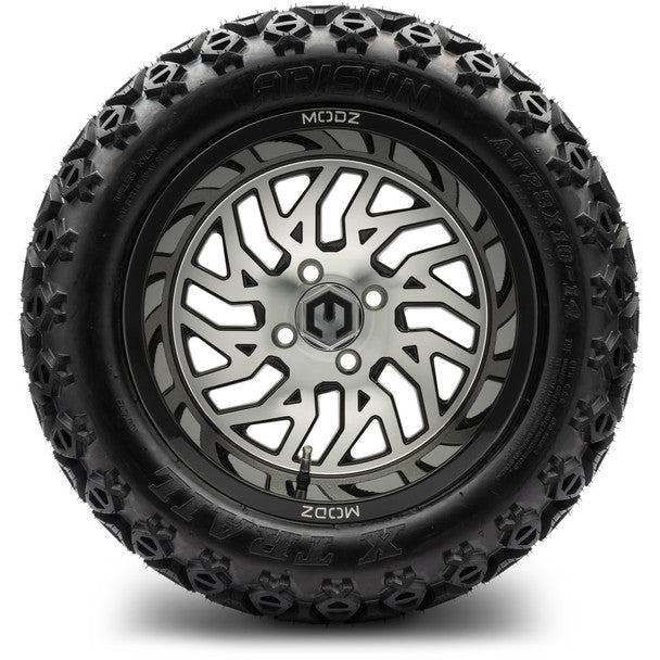 14" Carnage Machined Black Wheels & Off-Road Tires Combo MODZ