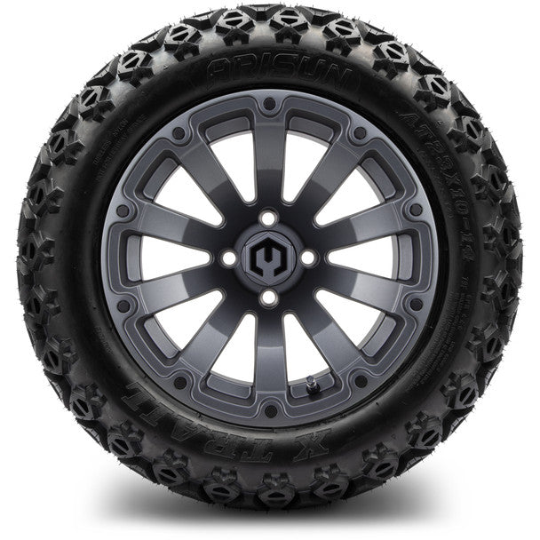 14" Bomber Matte Gunmetal Wheels & Off-Road Tires Combo MODZ