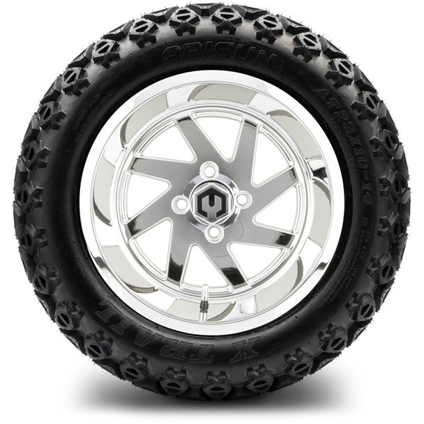 14" Fury Chrome Wheels & Off-Road Tires Combo MODZ