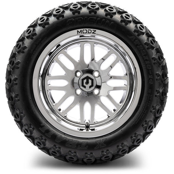 14" Mayhem Chrome Wheels & Off-Road Tires Combo MODZ