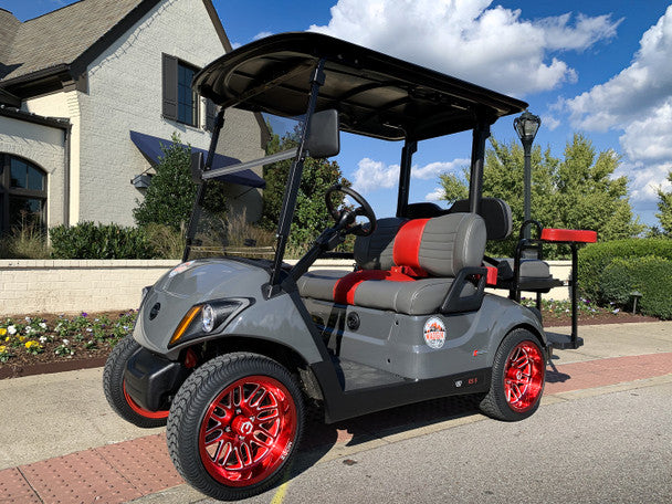 14" Mayhem Brushed Red with Ball Mill Wheels & Street Tires Combo MODZ