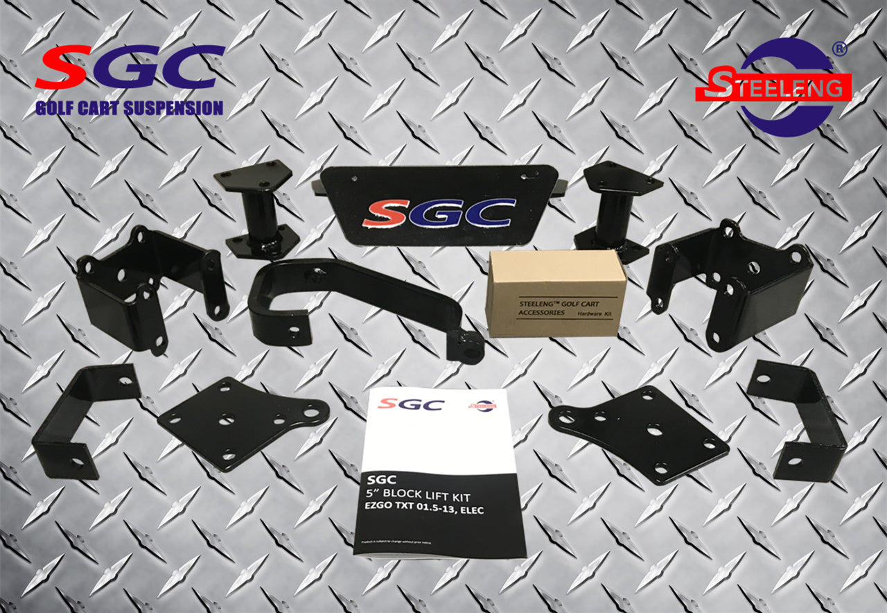 SGC LIFT KIT - 5″ BLOCK FOR EZGO TXT/PDS (2001.5-2013) ELECTRIC