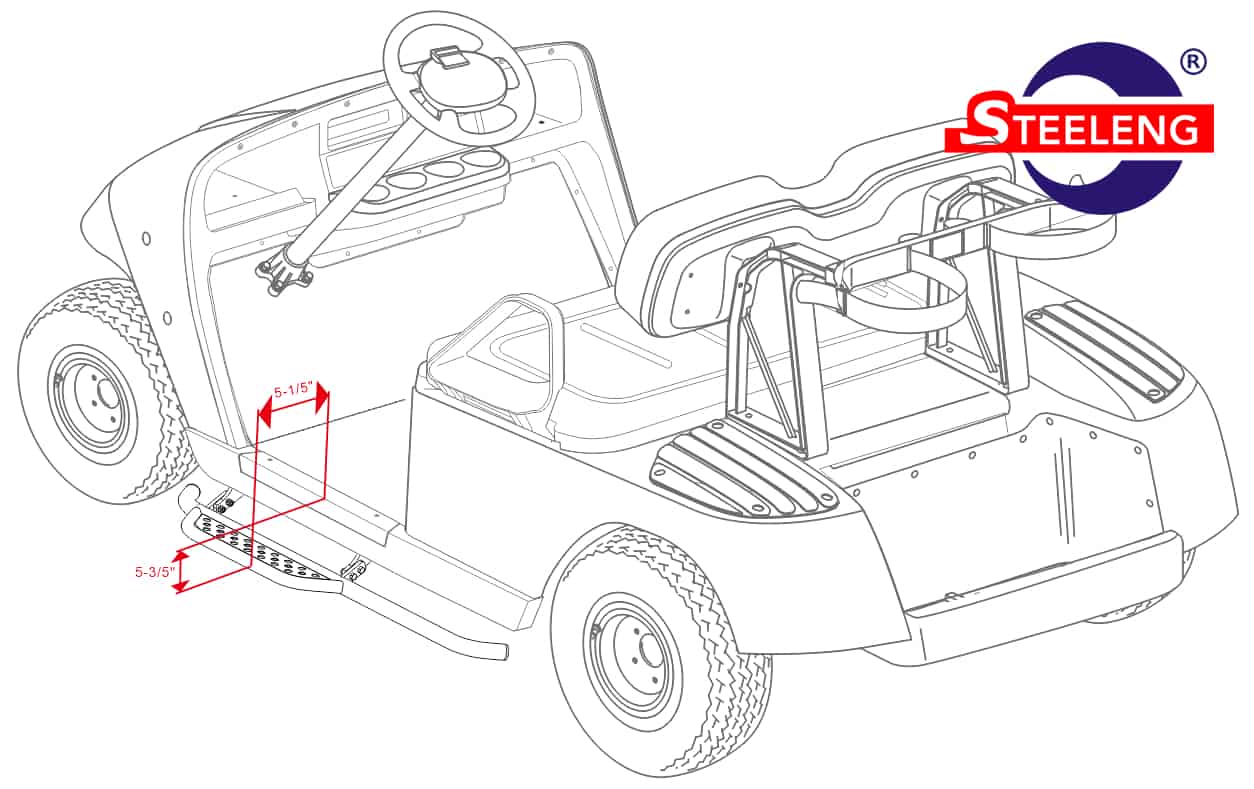 SGC NERF BARS (RUNNING BOARDS) FOR EZGO TXT (SET OF 2)