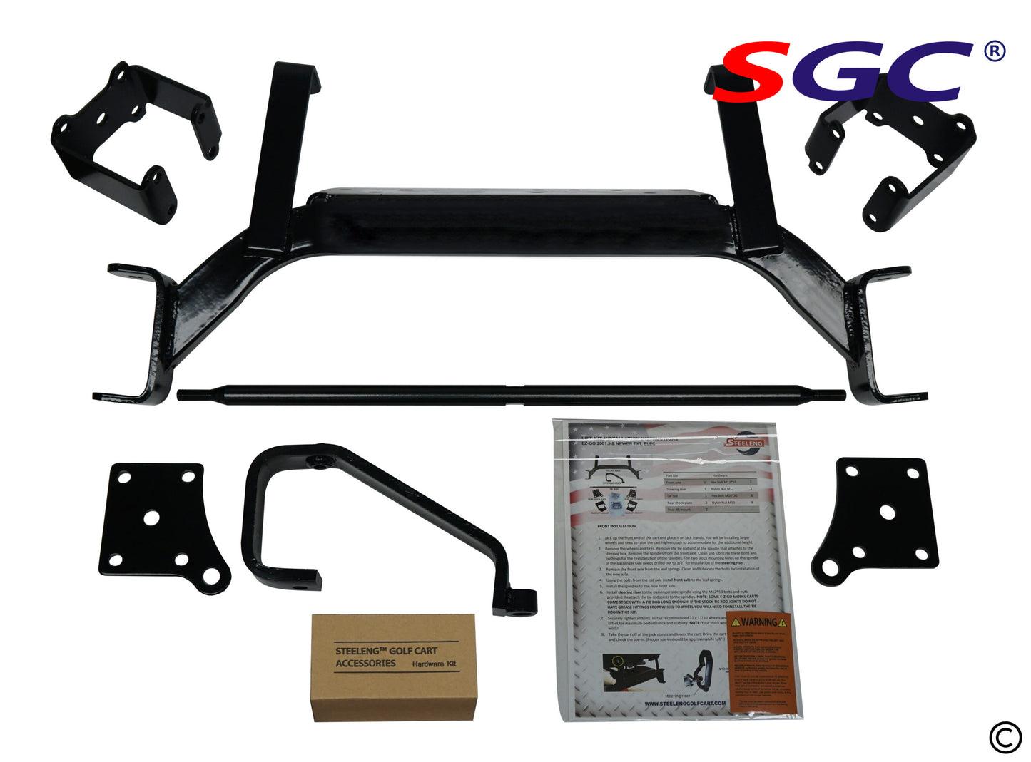 SGC LIFT KIT - 6" DROP AXLE KIT FOR EZGO TXT/PDS (2001.5+) ELECTRIC