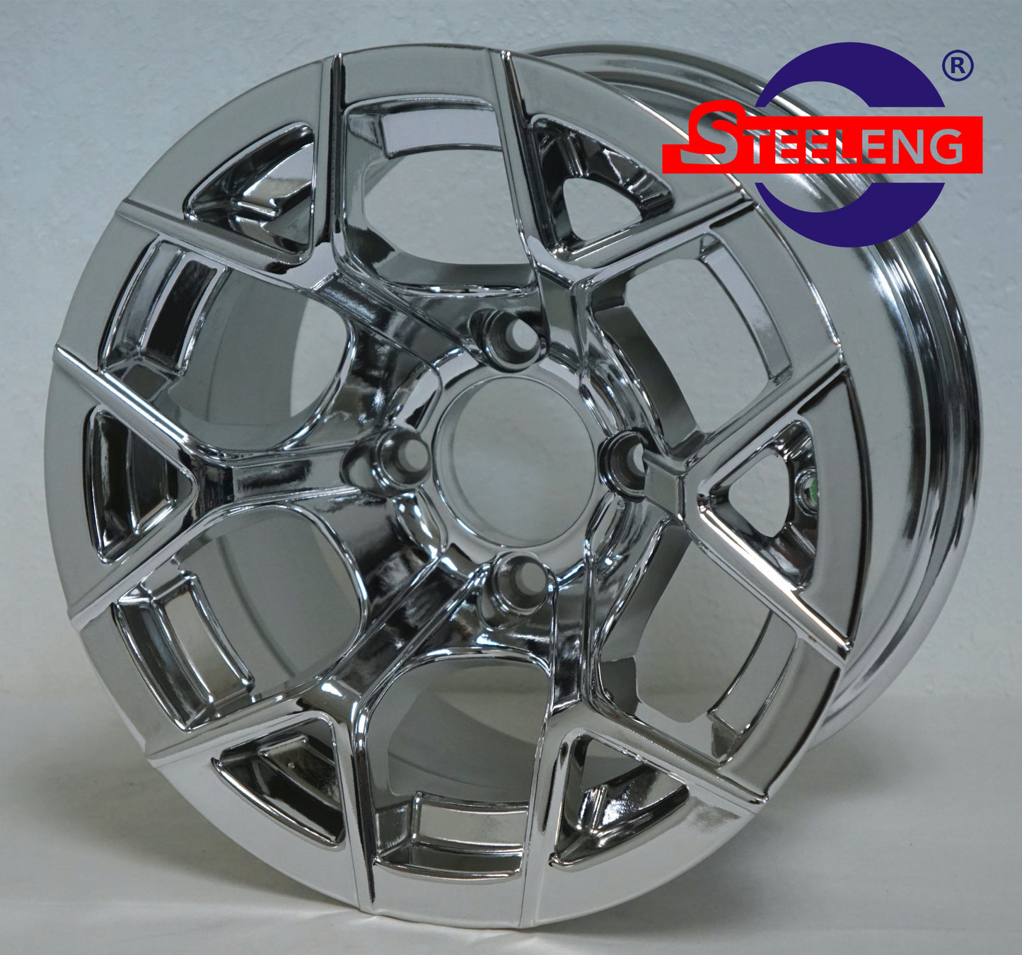 12"X7" CHROME 'RALLY' ALUMINUM ALLOY WHEELS / 20X10-12 ALL TERRAIN