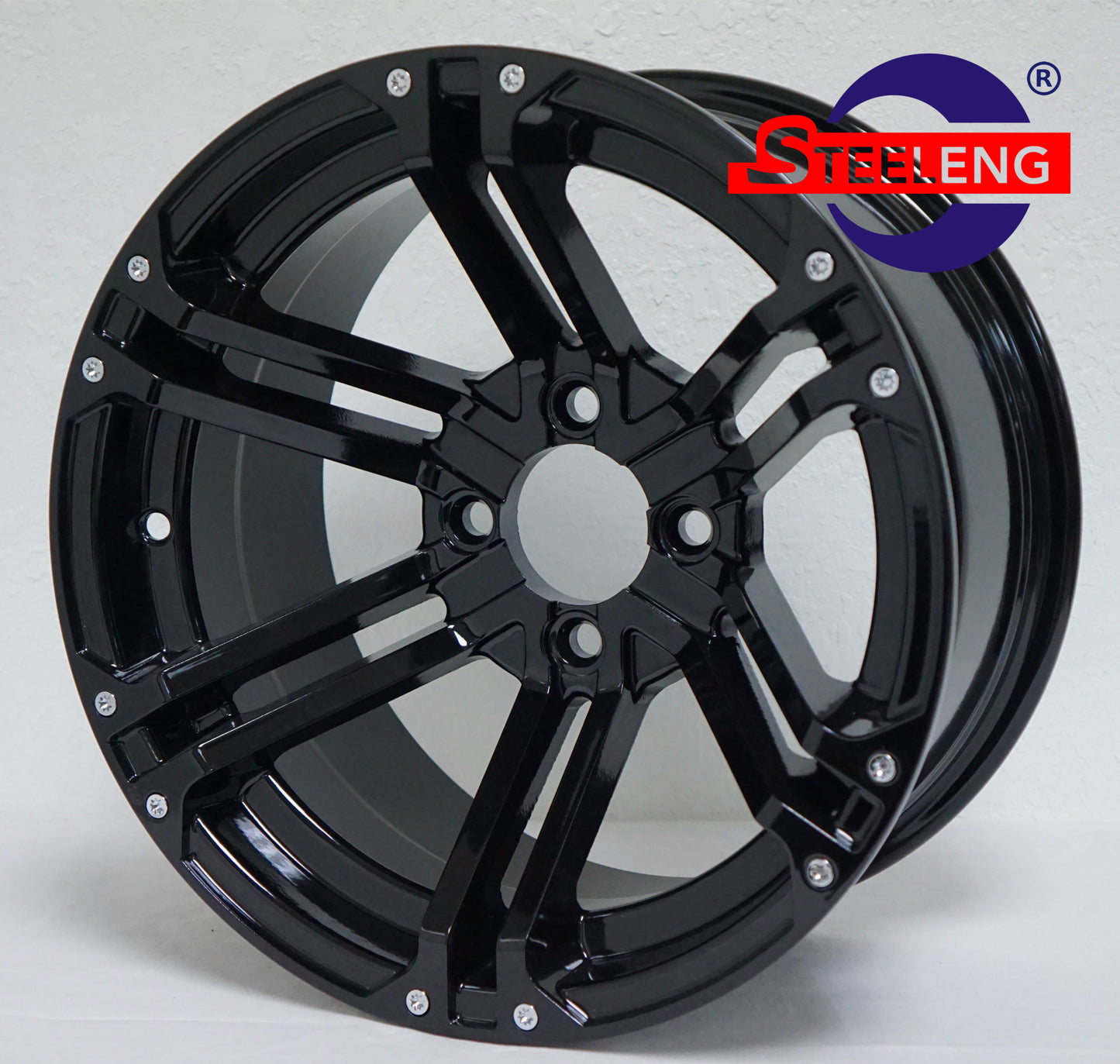 14"X7" BLACK 'TERMINATOR' ALUMINUM ALLOY WHEELS / 23X10X14 ALL TERRAIN TIRES