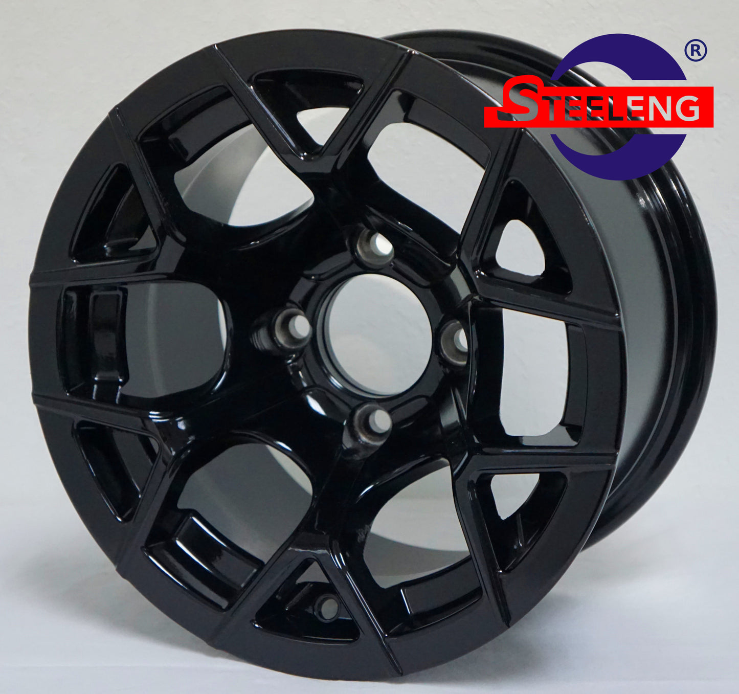 12"X7" BLACK 'RALLY' ALUMINUM ALLOY WHEELS / 20X10-12 ALL TERRAIN