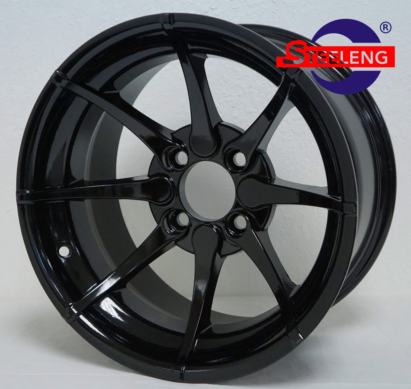 14"X7" BLACK 'HYDRA' ALUMINUM ALLOY WHEELS / 23x10x14 All Terrain Tire