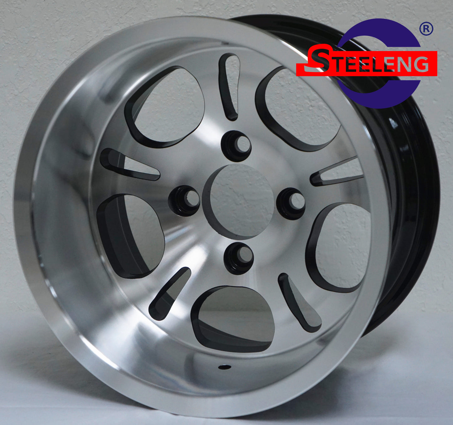 12"X7" MACHINED 'LIGHTSIDE' ALUMINUM ALLOY WHEELS / 20X10-12 ALL TERRAIN