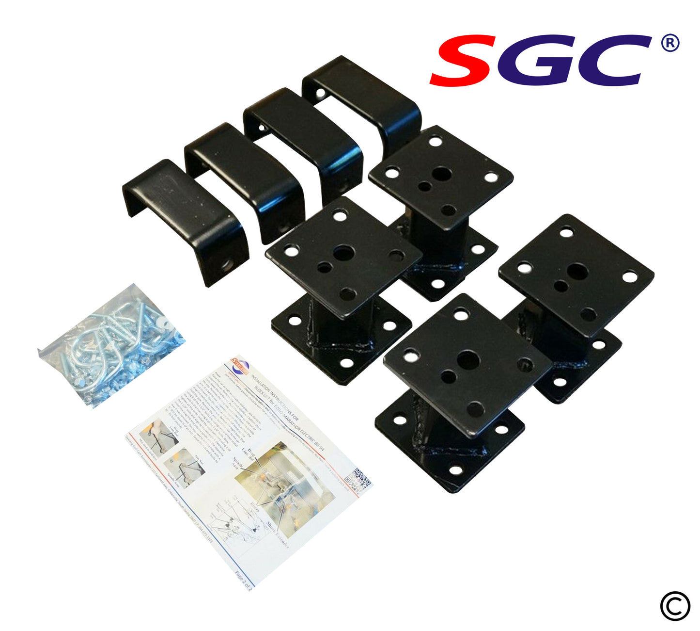 SGC LIFT KIT - 4" BLOCK LIFT KIT FOR EZGO MARATHON (1975-1993) ELECTRIC