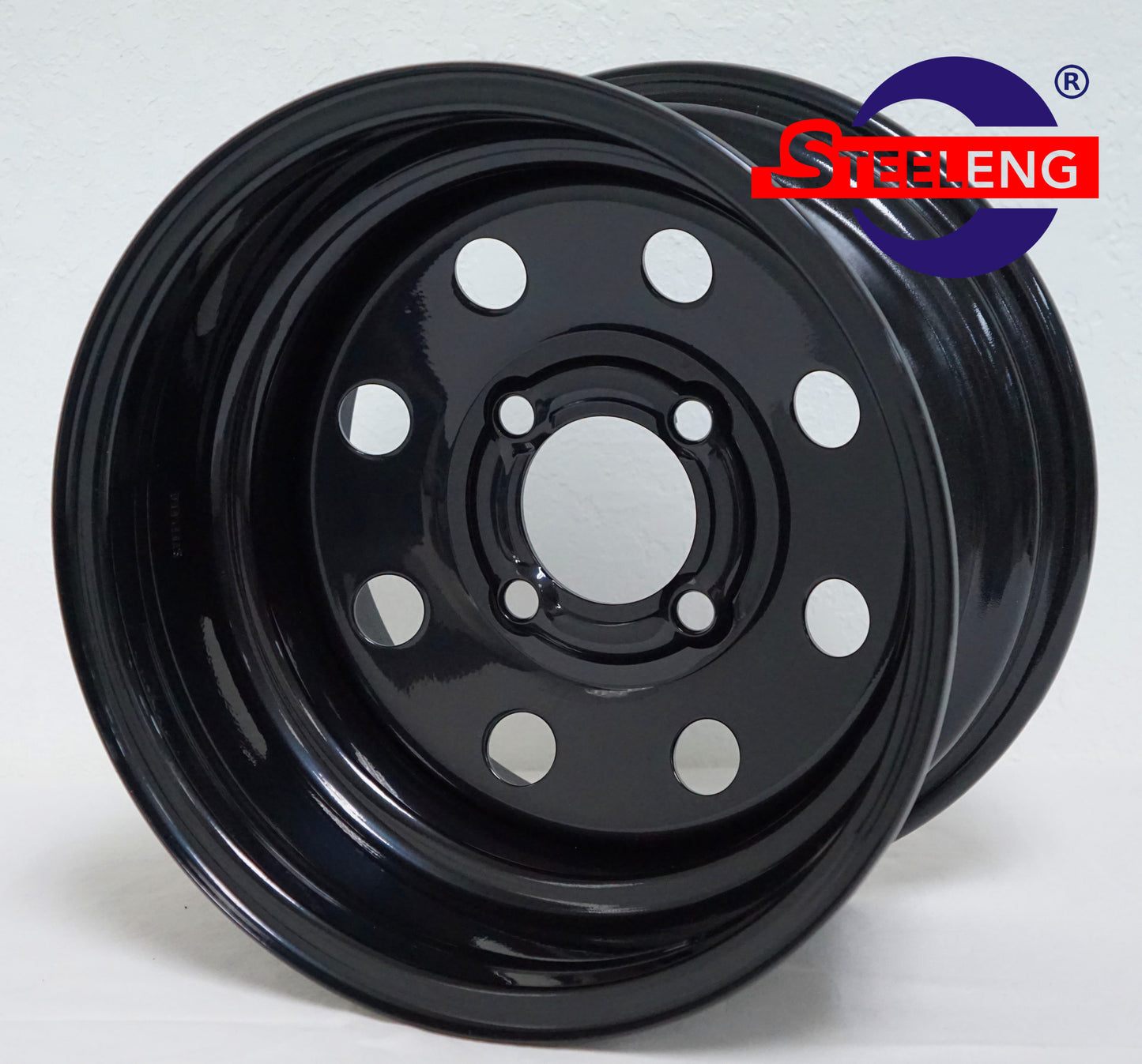 12"X7" BLACK STEEL WHEELS (8 HOLES) / 20X10-12 ALL TERRAIN