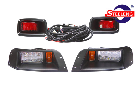 EZGO TXT 1996-2013 GOLF CART ADJUSTABLE LED HEADLIGHTS / TAIL LIGHTS