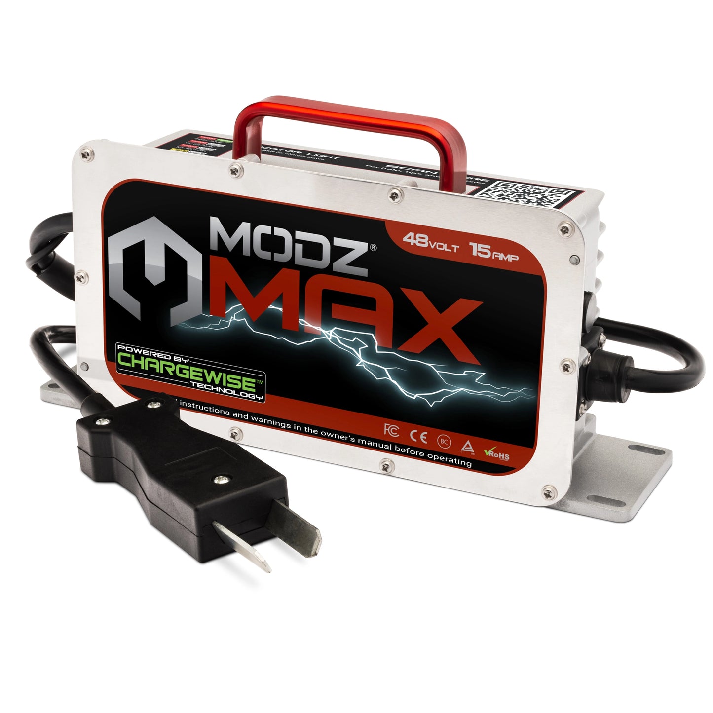 MODZ® MAX48 15 Amp Charger for 48 Volt Golf Carts with Crowfoot Plug